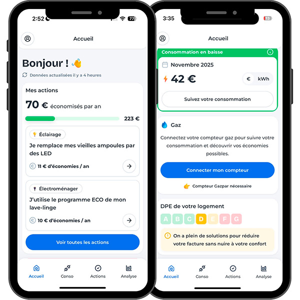 Plenitude, énergie, électricité, gaz, application suivi consommation énergie, analyser et piloter sa consommation d energie